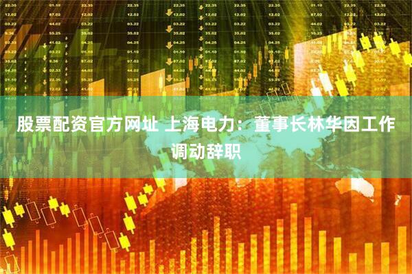 股票配资官方网址 上海电力：董事长林华因工作调动辞职